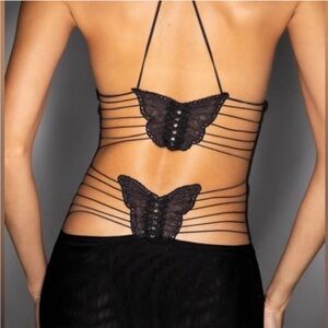 NWT I Am Gia Ellery Butterfly Backless Dress